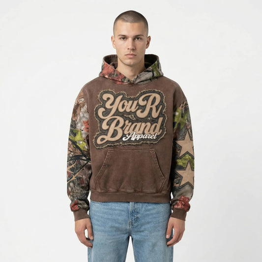 Modern Print Polyester Sweatshirt – Casual Graphic Pullover