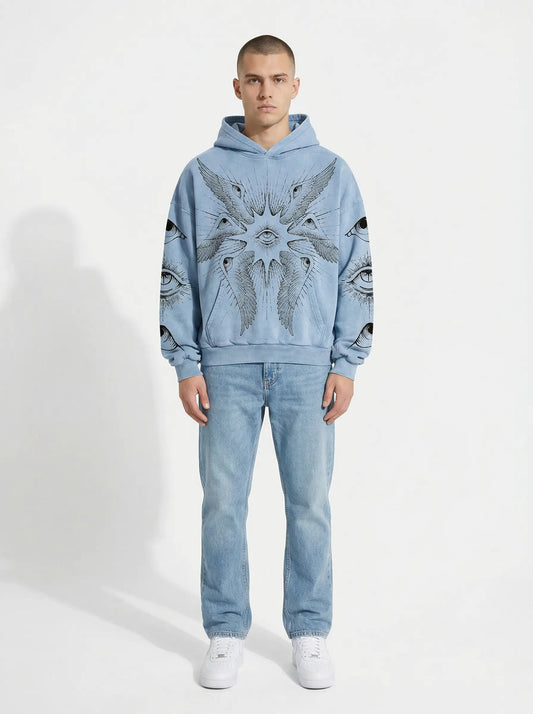 Printed Polyester Street Style Pullover Sweater – Casual Graphic Top