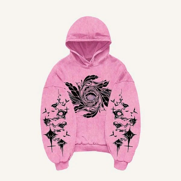 Modern Printed Polyester Sweatshirt – Casual Graphic Pullover