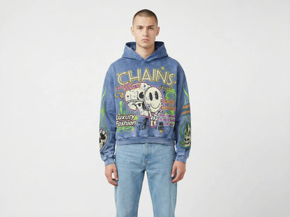 Crewneck Polyester Sweater – Modern Graphic Pullover