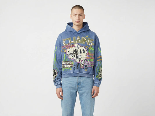 Crewneck Polyester Sweater – Modern Graphic Pullover