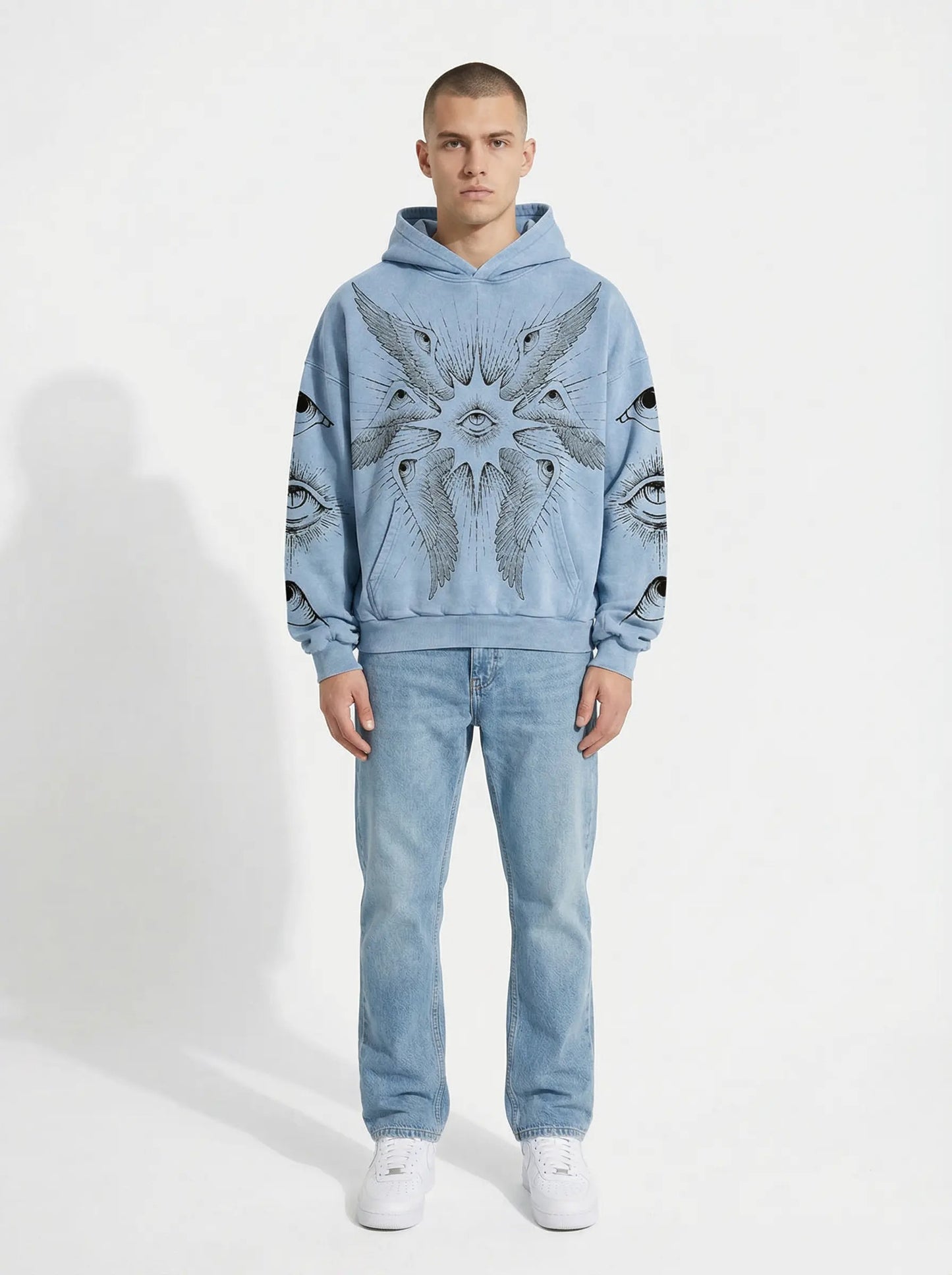 Printed Polyester Street Style Pullover Sweater – Casual Graphic Top