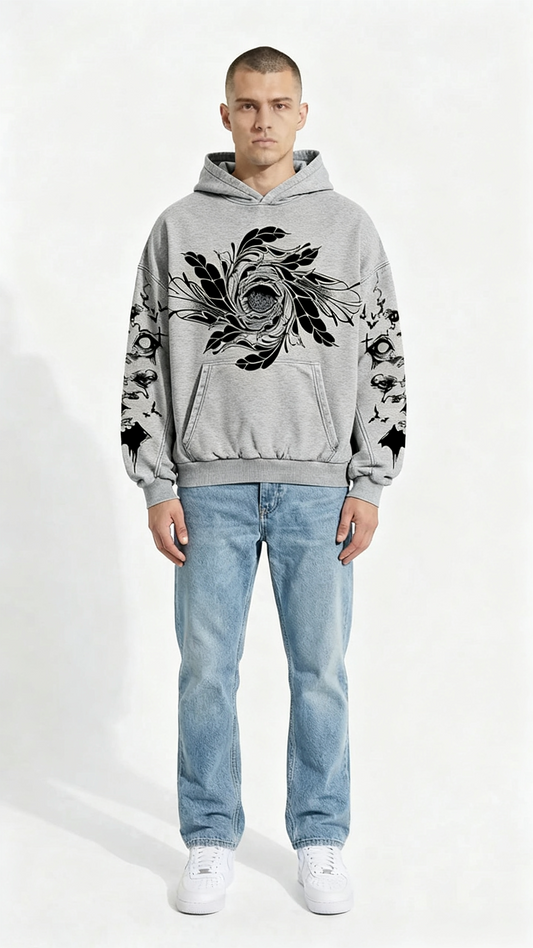 Modern Printed Polyester Sweatshirt – Casual Graphic Pullover