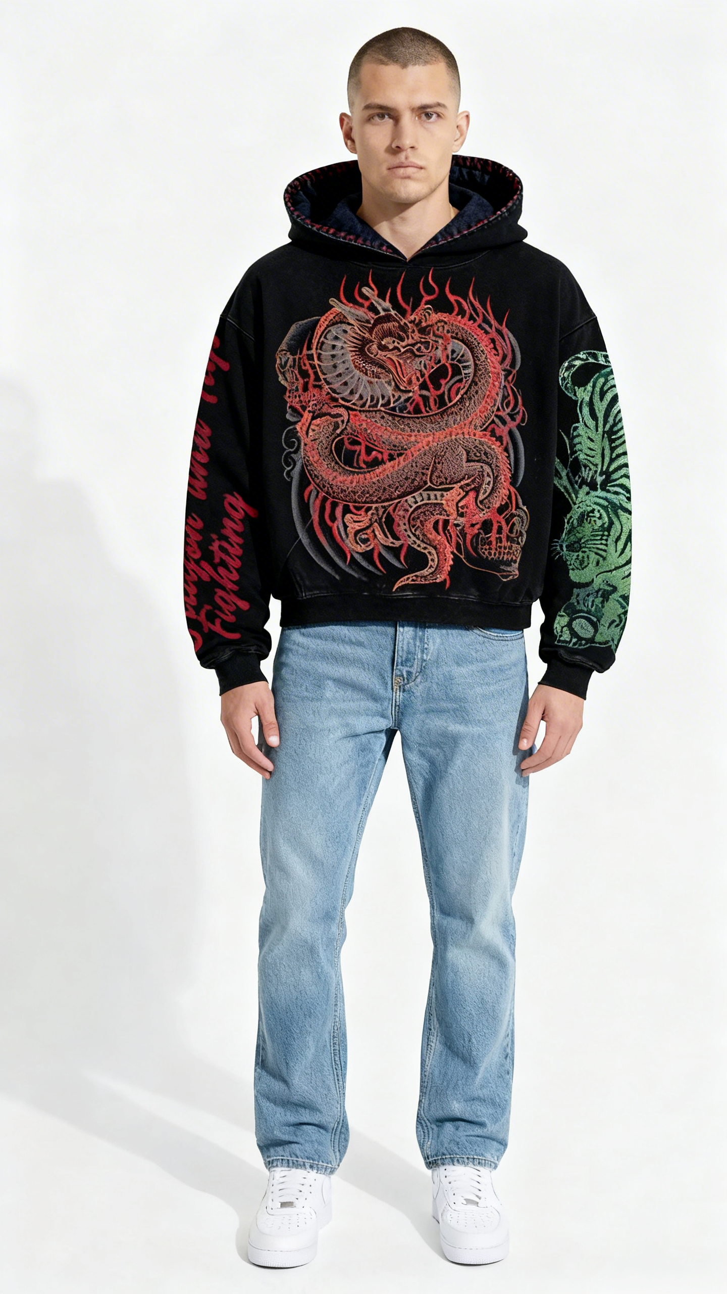 Casual Printed Polyester Sweater – Graphic Pullover Top