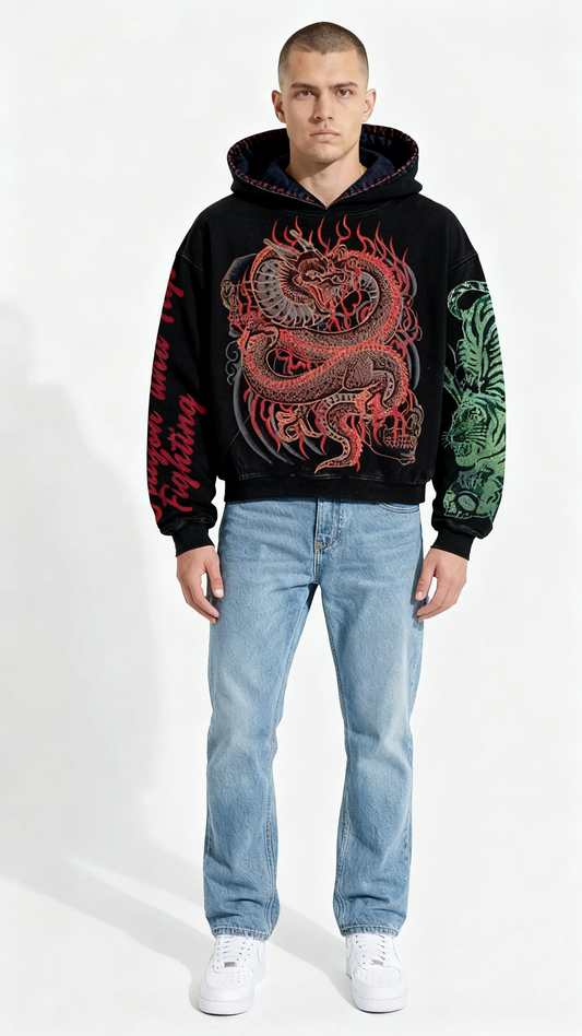Casual Printed Polyester Sweater – Graphic Pullover Top