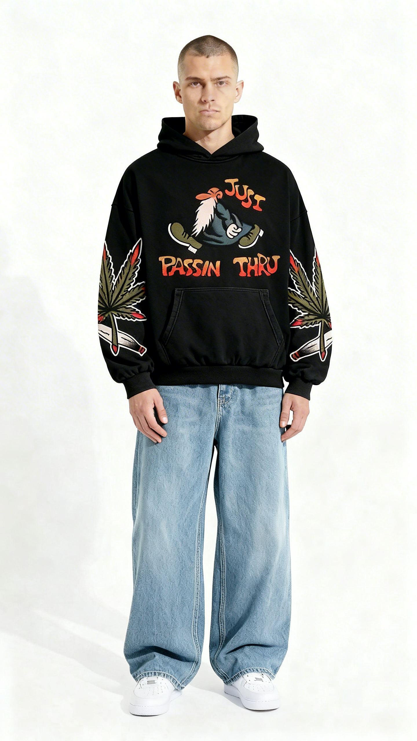 Graphic Streetwear Sweater – Casual Polyester Pullover