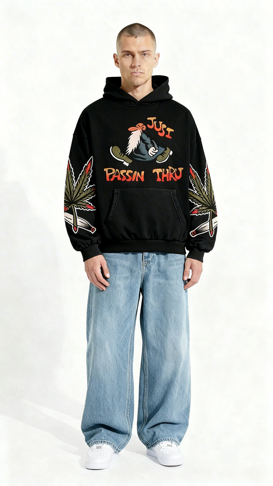 Graphic Streetwear Sweater – Casual Polyester Pullover