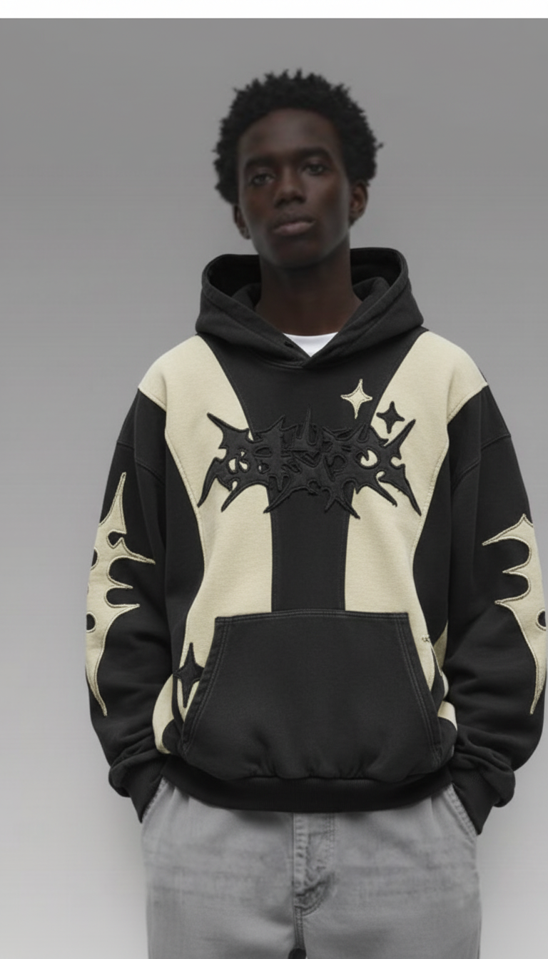 Urban Graphic Polyester Sweater – Relaxed Fit Pullover