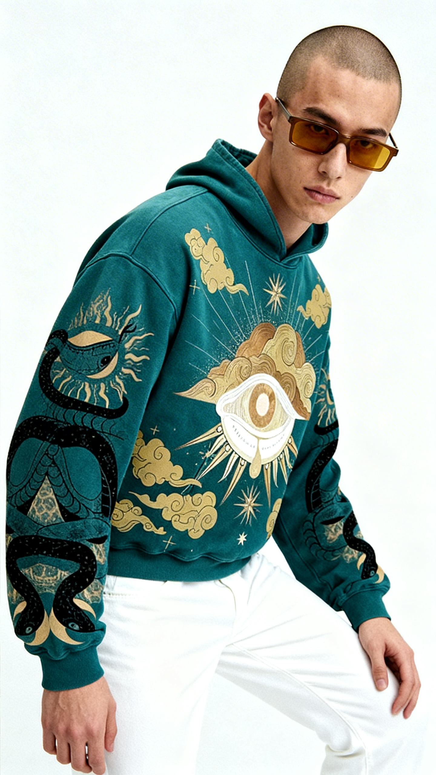 Fashion Casual Printed Polyester Sweater