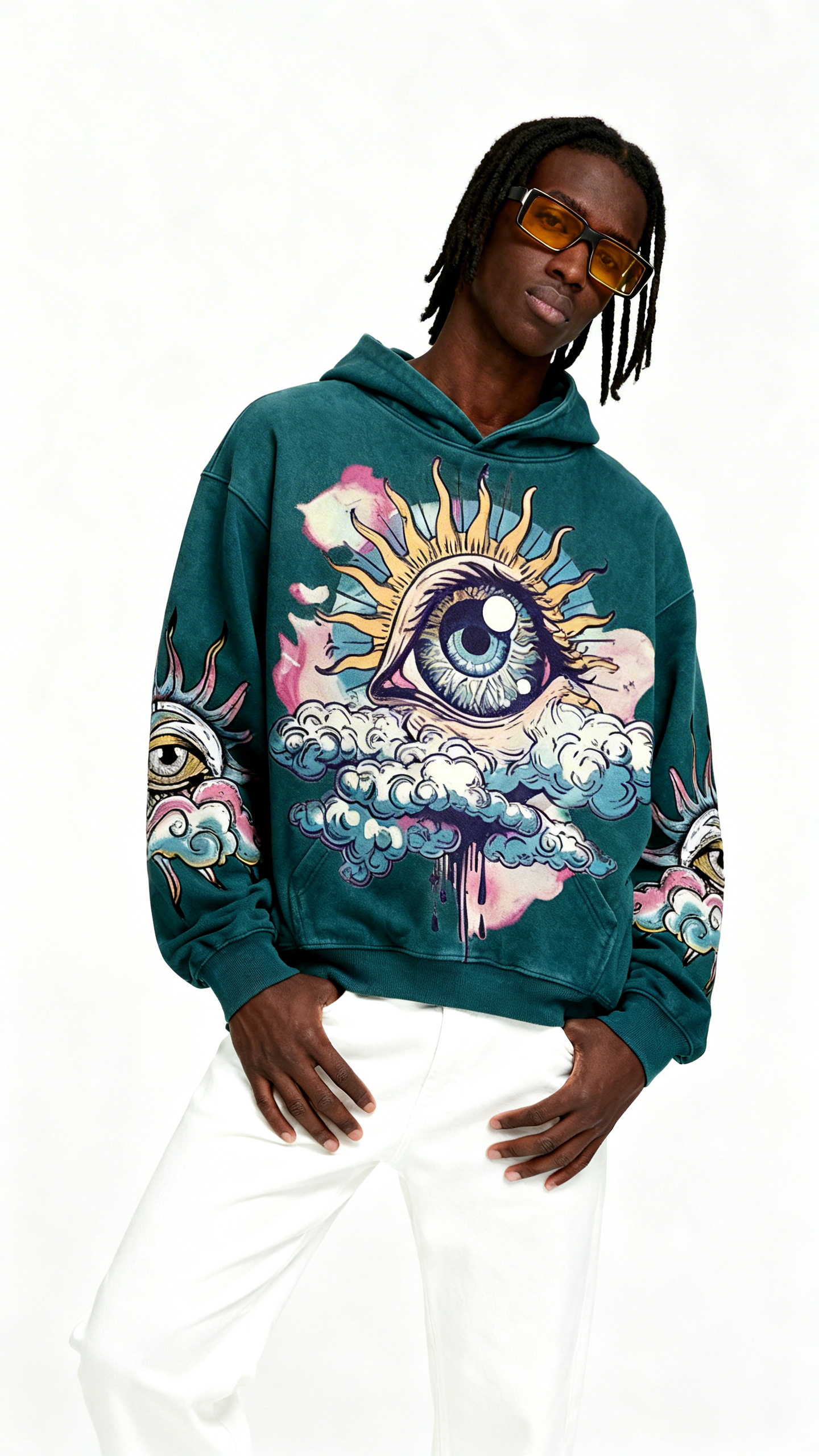 Graphic Print Hoodie – Casual Long‑Sleeve Sweatshirt