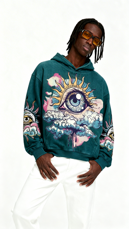 Graphic Print Hoodie – Casual Long‑Sleeve Sweatshirt