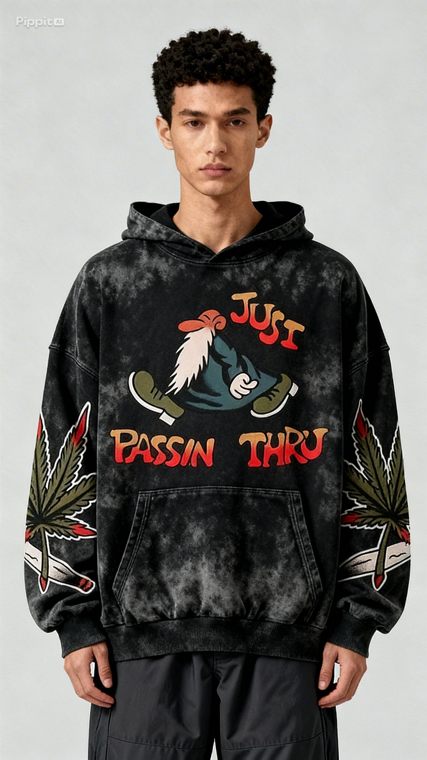 Graphic Streetwear Sweater – Casual Polyester Pullover